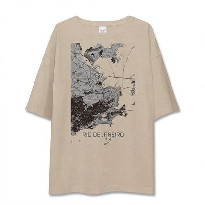 【リオデジャネイロ（ブラジル）】地図柄ビッグシルエットTシャツ