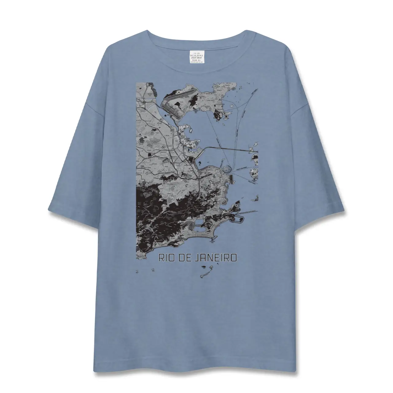 【リオデジャネイロ（ブラジル）】地図柄ビッグシルエットTシャツ