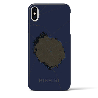 【利尻（北海道）】地図柄iPhoneケース（バックカバータイプ）