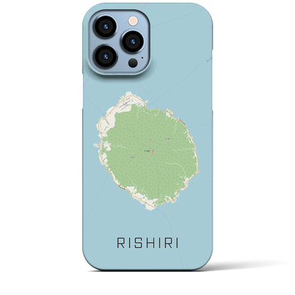 【利尻（北海道）】地図柄iPhoneケース（バックカバータイプ）
