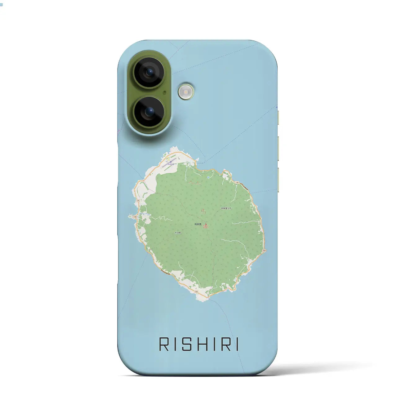 【利尻（北海道）】地図柄iPhoneケース（バックカバータイプ）ナチュラル・iPhone 17 Pro Max 用