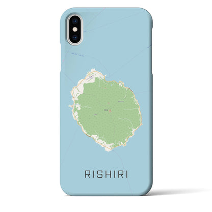 【利尻（北海道）】地図柄iPhoneケース（バックカバータイプ）
