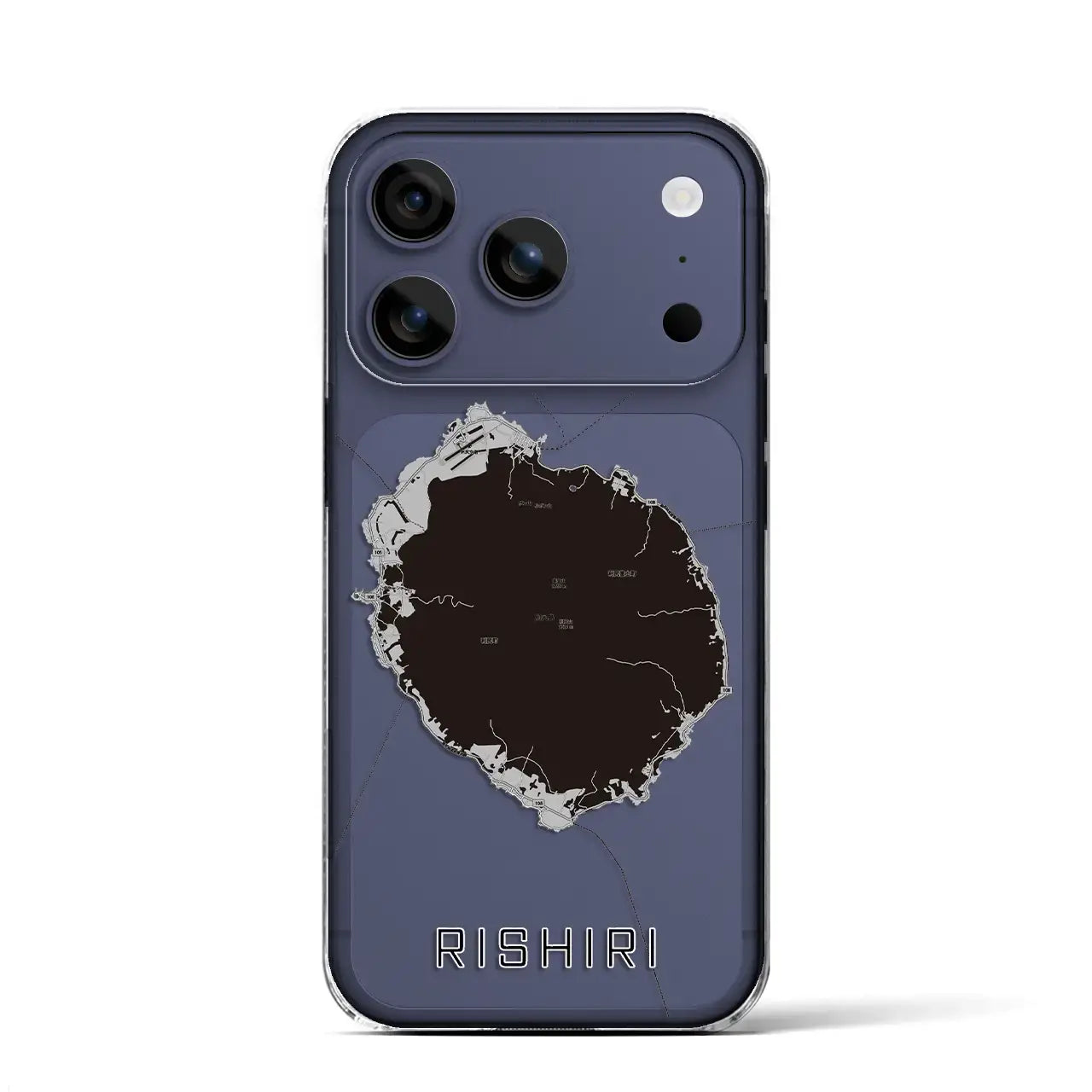 【利尻（北海道）】地図柄iPhoneケース（クリアタイプ）