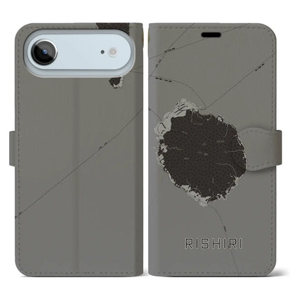 【利尻（北海道）】地図柄iPhoneケース（手帳タイプ）