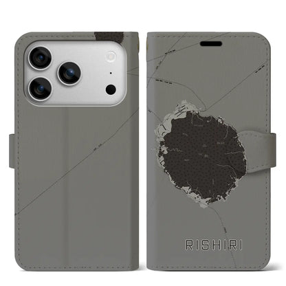 【利尻（北海道）】地図柄iPhoneケース（手帳タイプ）