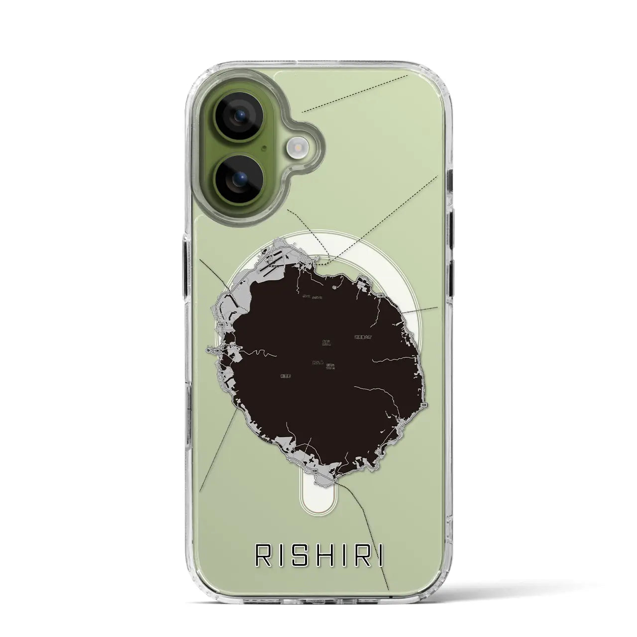 【利尻（北海道）】地図柄iPhoneケース（MagSafeタイプ）