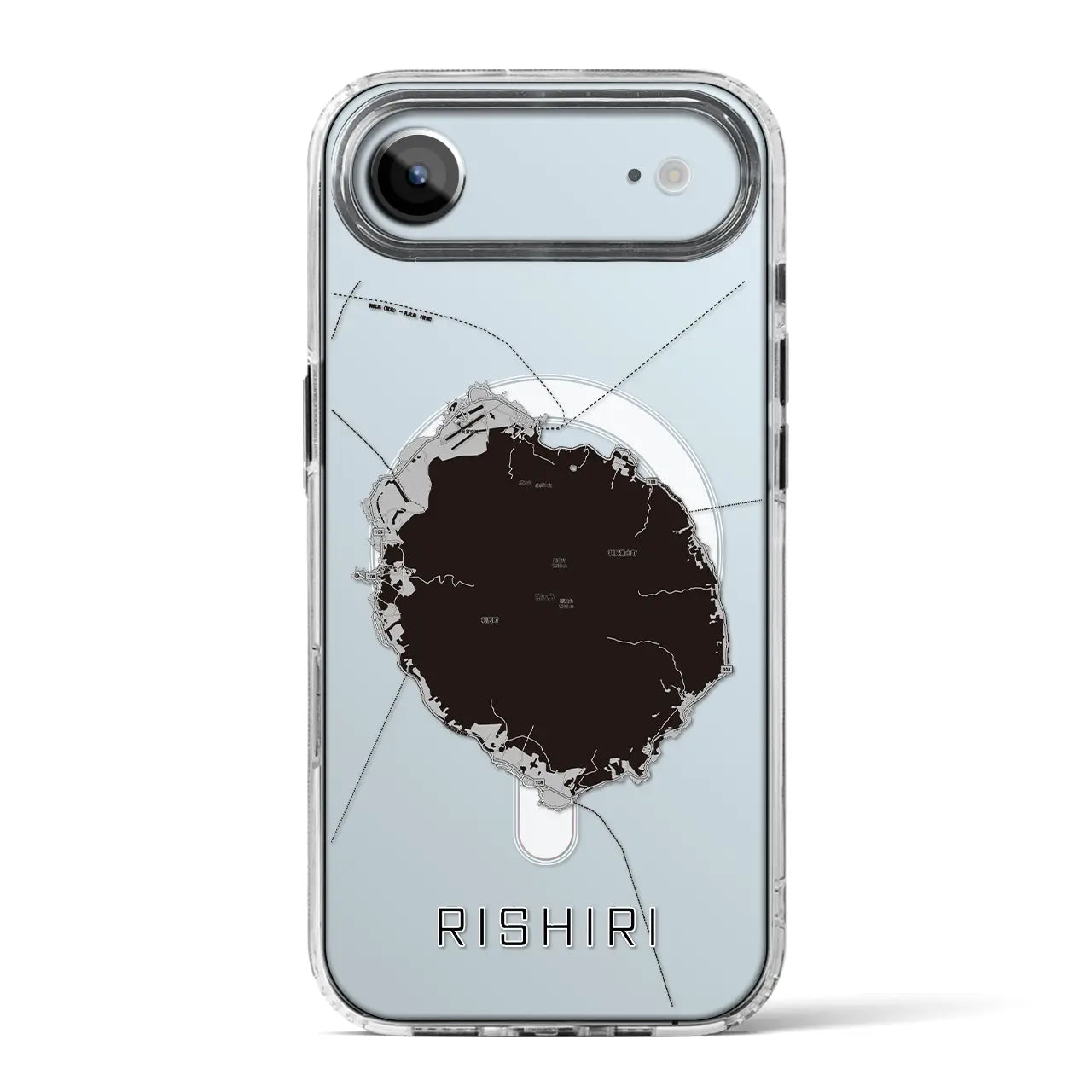 【利尻（北海道）】地図柄iPhoneケース（MagSafeタイプ）