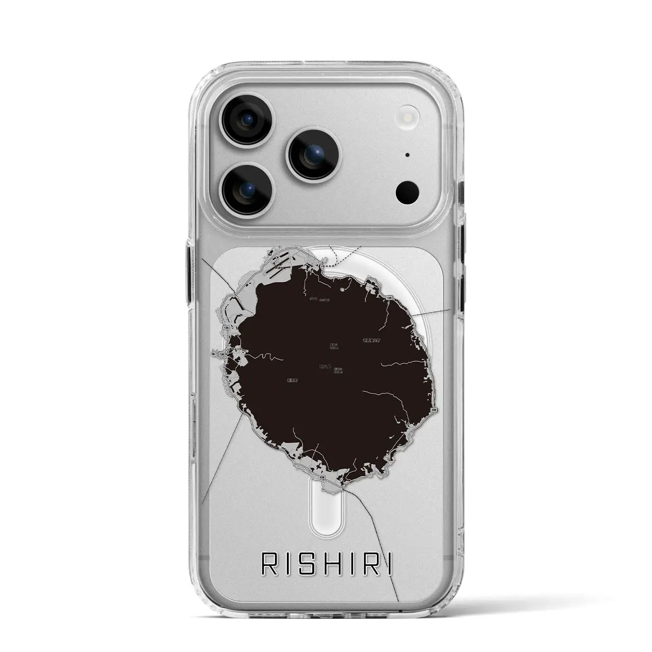 【利尻（北海道）】地図柄iPhoneケース（MagSafeタイプ）