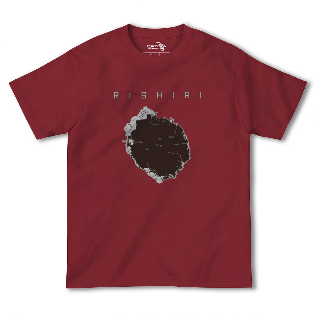 【利尻(北海道)】地図柄ヘビーウェイトTシャツ