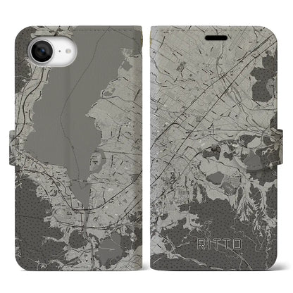 【栗東（滋賀県）】地図柄iPhoneケース（手帳タイプ）