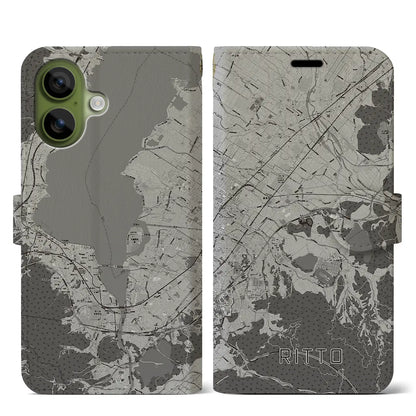 【栗東（滋賀県）】地図柄iPhoneケース（手帳タイプ）