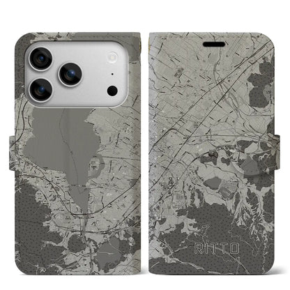 【栗東（滋賀県）】地図柄iPhoneケース（手帳タイプ）