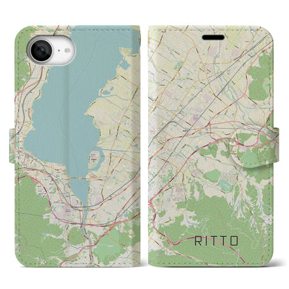 【栗東（滋賀県）】地図柄iPhoneケース（手帳タイプ）