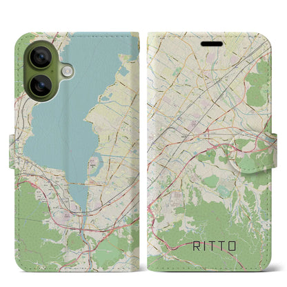 【栗東（滋賀県）】地図柄iPhoneケース（手帳タイプ）