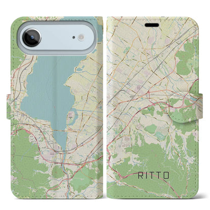 【栗東（滋賀県）】地図柄iPhoneケース（手帳タイプ）