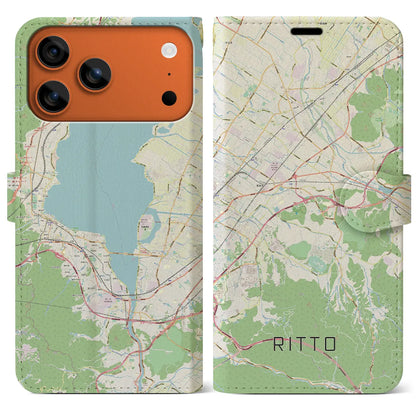 【栗東（滋賀県）】地図柄iPhoneケース（手帳タイプ）