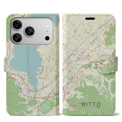 【栗東（滋賀県）】地図柄iPhoneケース（手帳タイプ）