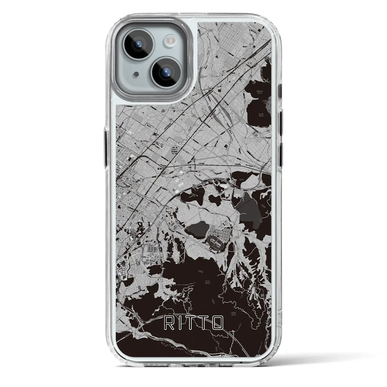 【栗東（滋賀県）】地図柄iPhoneケース（MagSafeタイプ）