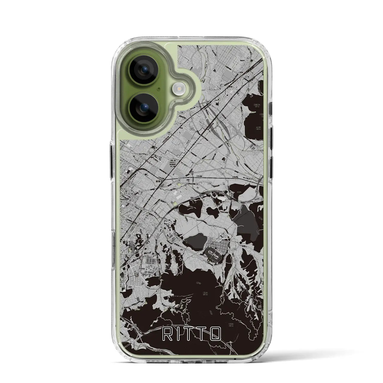 【栗東（滋賀県）】地図柄iPhoneケース（MagSafeタイプ）