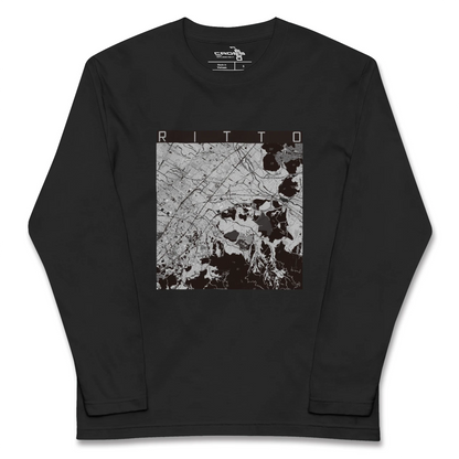 【栗東（滋賀県）】地図柄ロングスリーブTシャツ