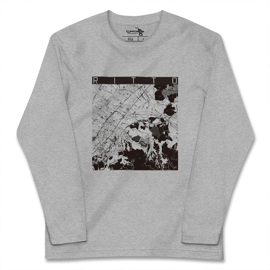 【栗東（滋賀県）】地図柄ロングスリーブTシャツ