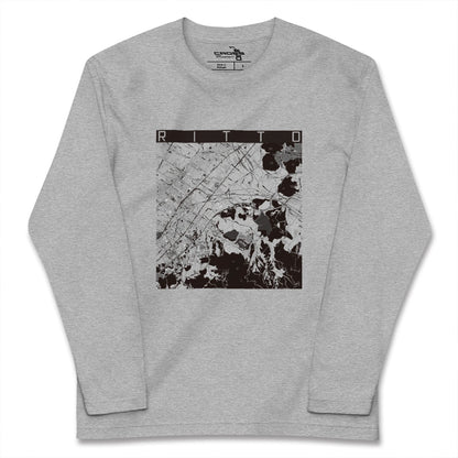 【栗東（滋賀県）】地図柄ロングスリーブTシャツ