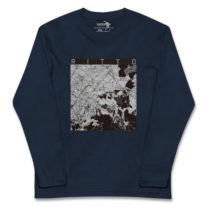 【栗東（滋賀県）】地図柄ロングスリーブTシャツ