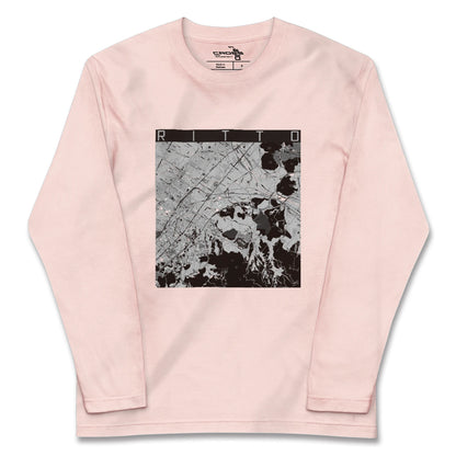 【栗東（滋賀県）】地図柄ロングスリーブTシャツ