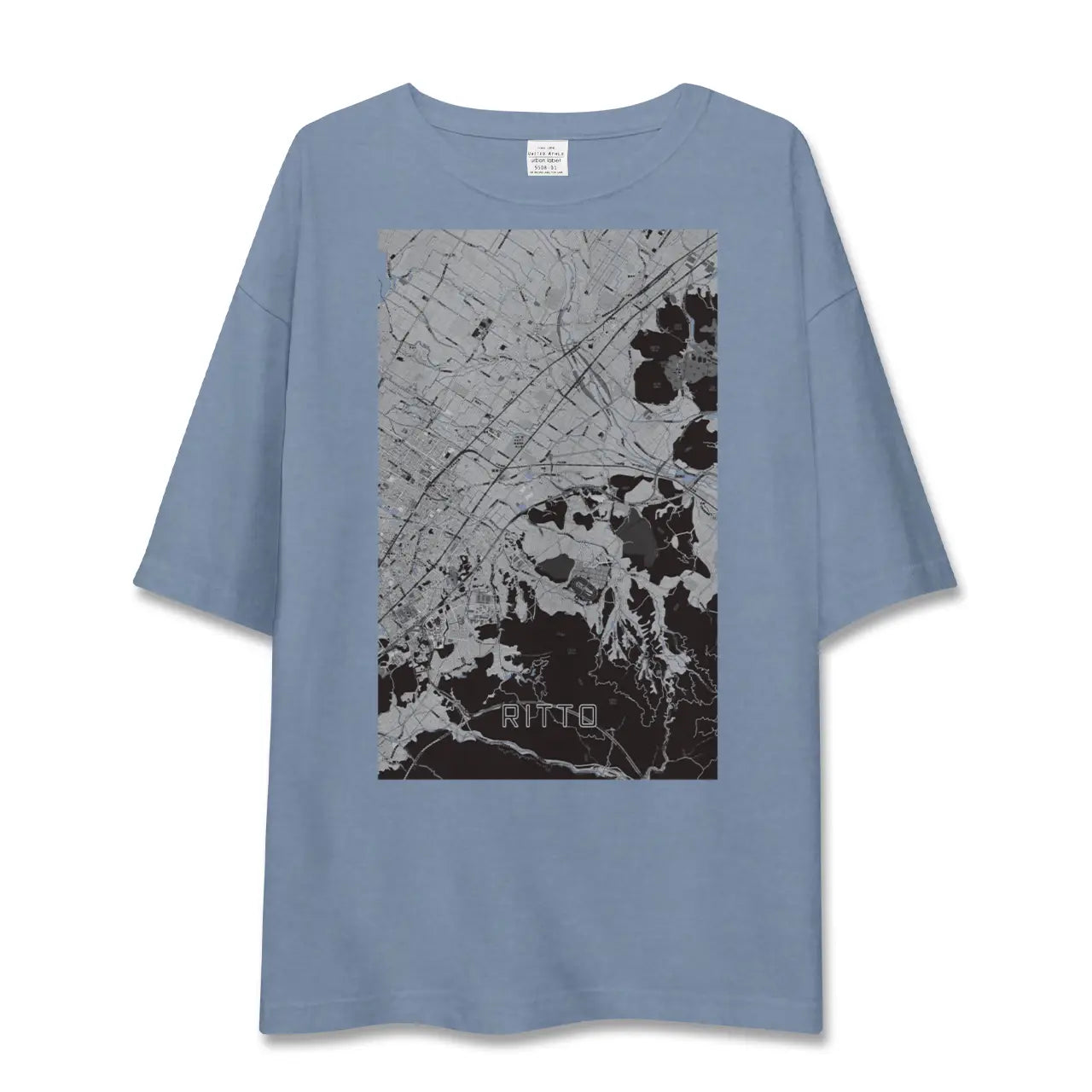 【栗東（滋賀県）】地図柄ビッグシルエットTシャツ