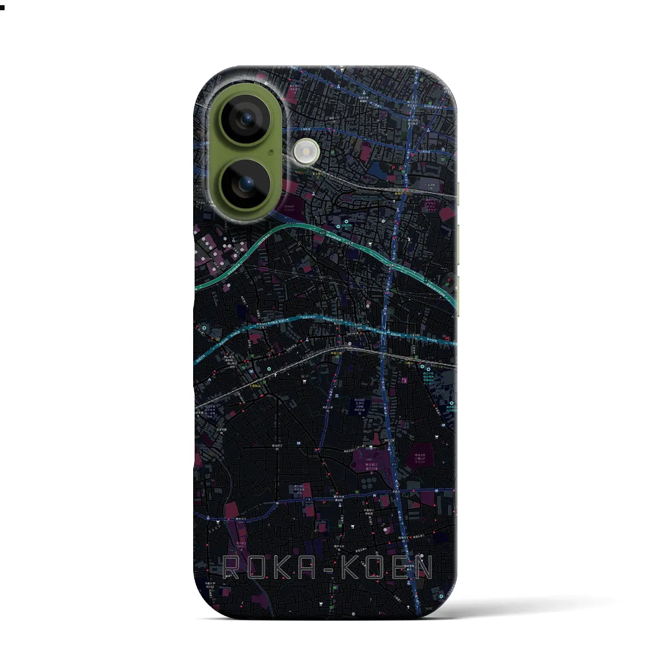 【芦花公園（東京都）】地図柄iPhoneケース（バックカバータイプ）