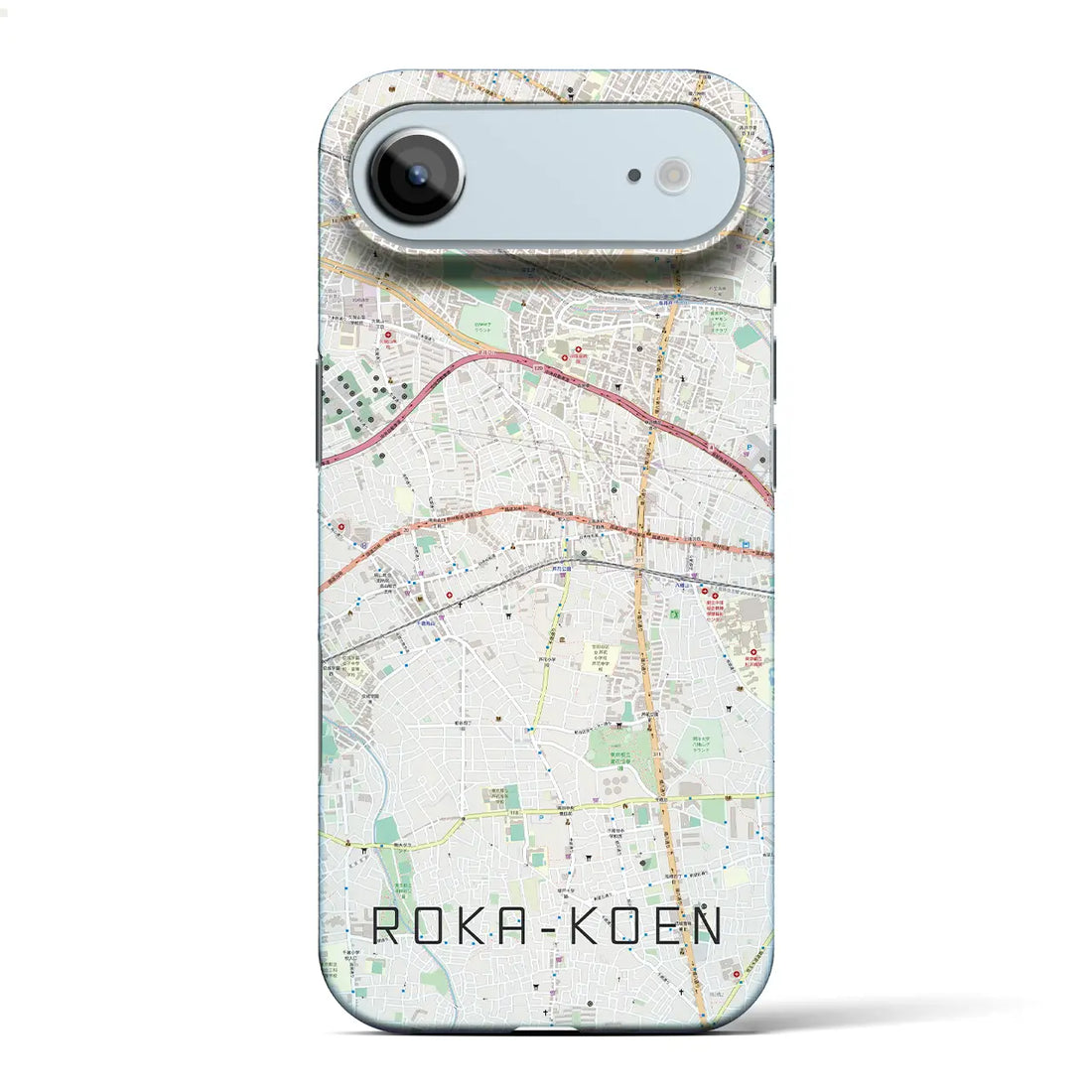 【芦花公園(東京都)】地図柄iPhoneケース(バックカバータイプ)ブラック・iPhone 17 Pro Max 用