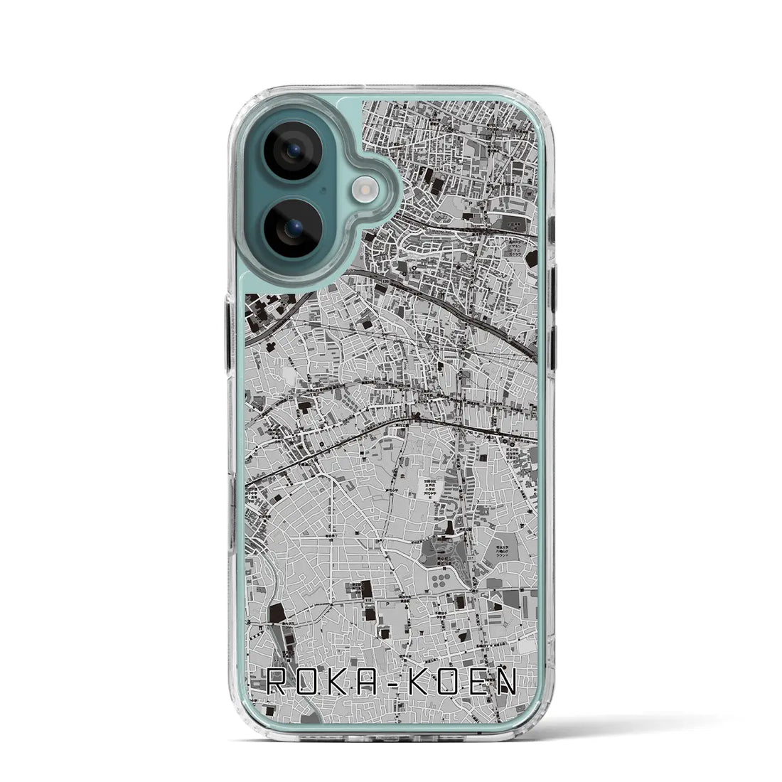 【芦花公園（東京都）】地図柄iPhoneケース（MagSafeタイプ）モノトーン・iPhone 16 Pro 用