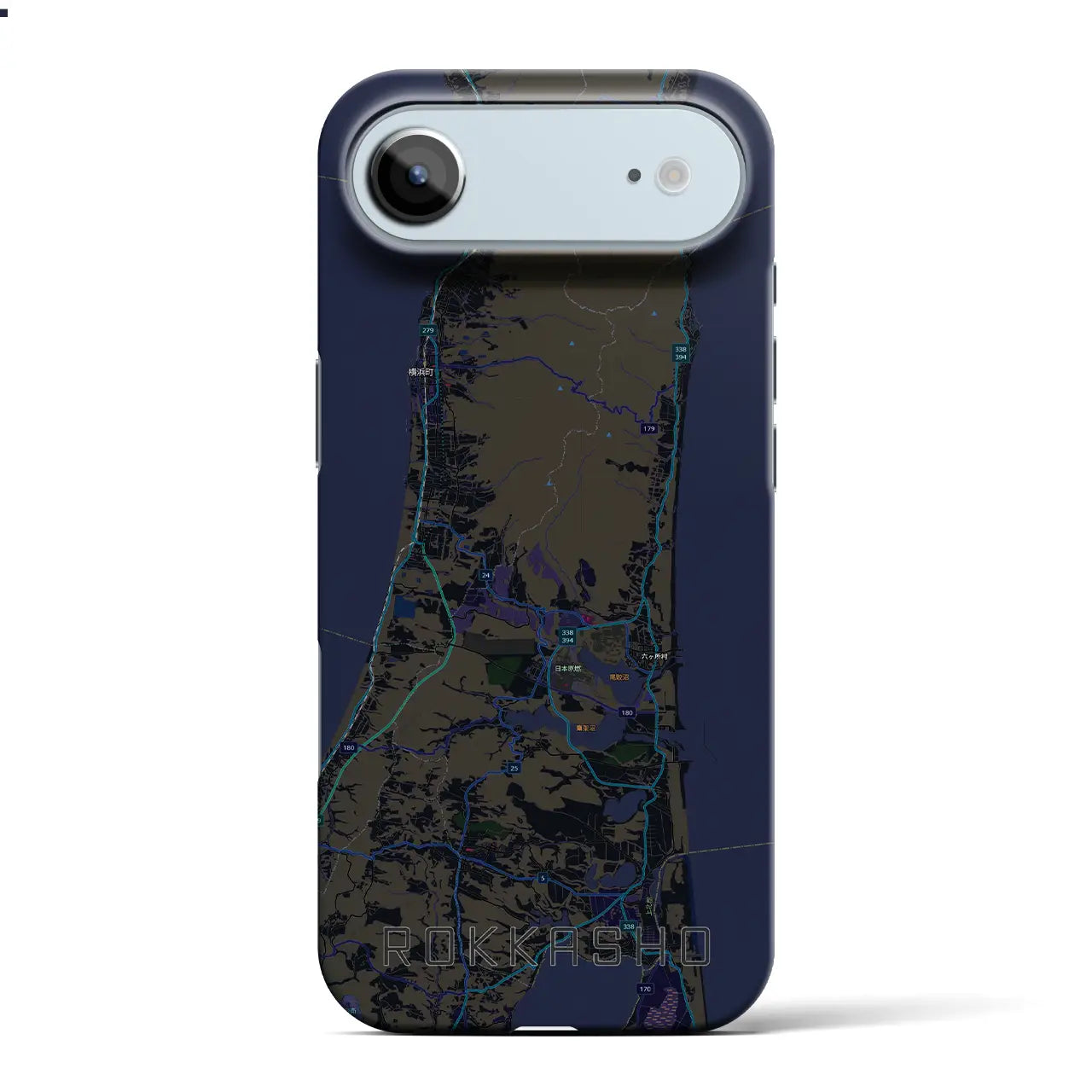 【六ヶ所（青森県）】地図柄iPhoneケース（バックカバータイプ）