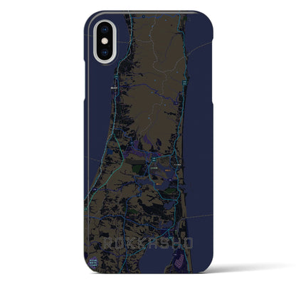 【六ヶ所（青森県）】地図柄iPhoneケース（バックカバータイプ）