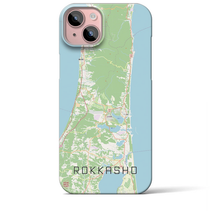 【六ヶ所（青森県）】地図柄iPhoneケース（バックカバータイプ）