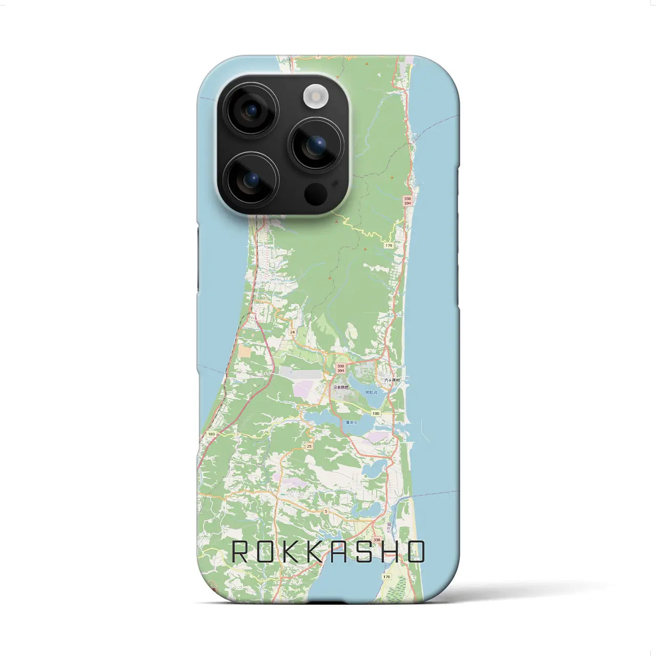 【六ヶ所（青森県）】地図柄iPhoneケース（バックカバータイプ）