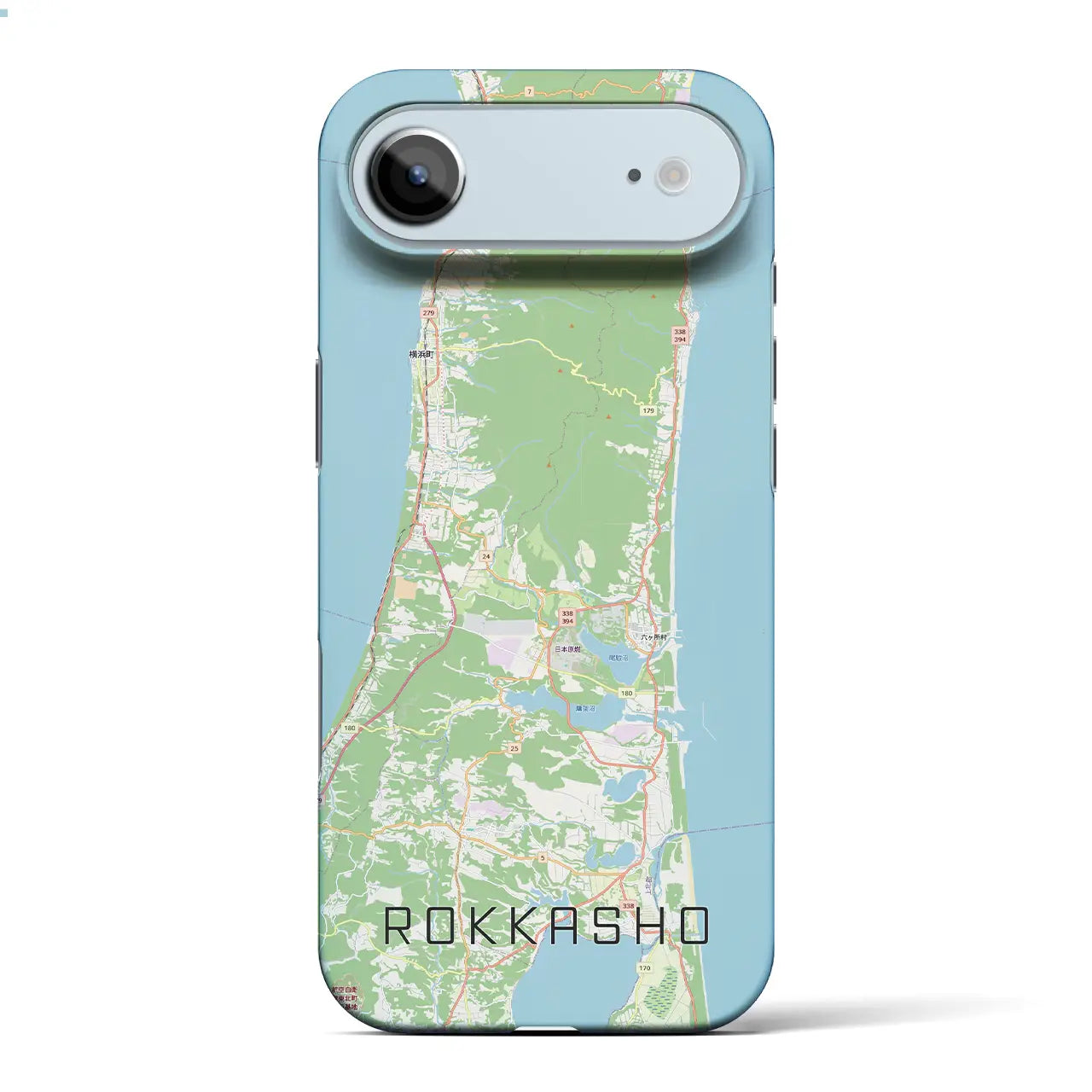 【六ヶ所（青森県）】地図柄iPhoneケース（バックカバータイプ）ナチュラル・iPhone 17 Pro Max 用