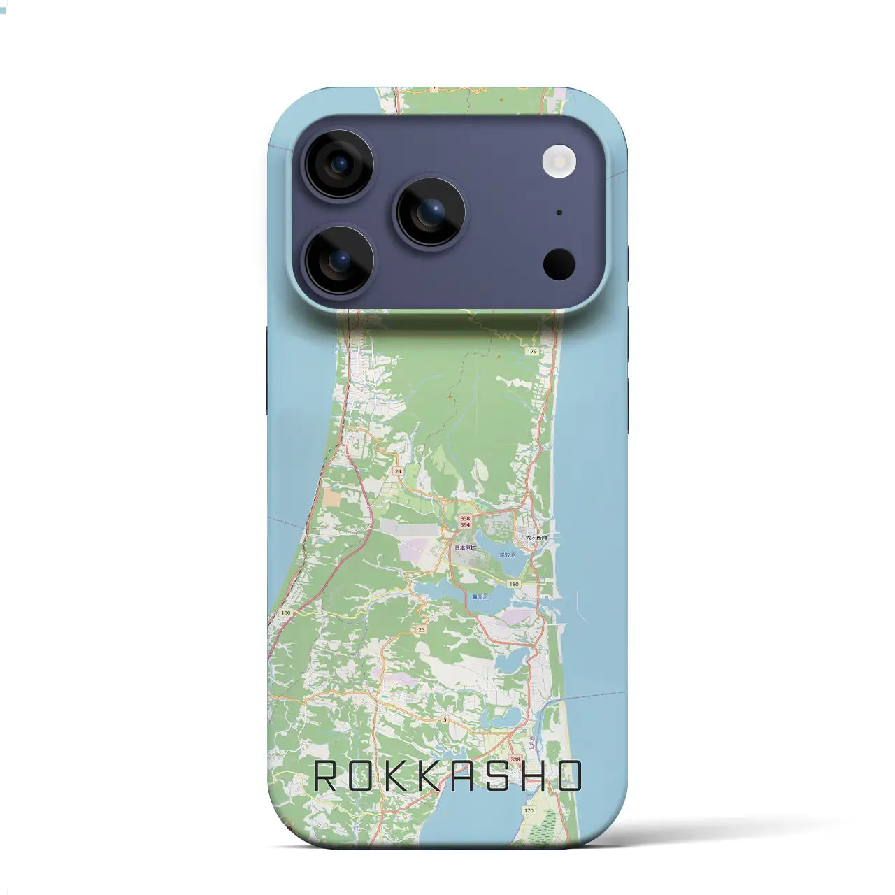 【六ヶ所（青森県）】地図柄iPhoneケース（バックカバータイプ）
