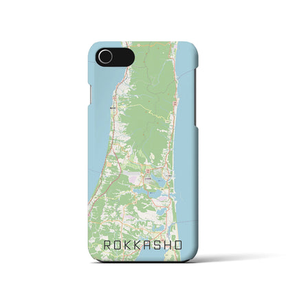 【六ヶ所（青森県）】地図柄iPhoneケース（バックカバータイプ）