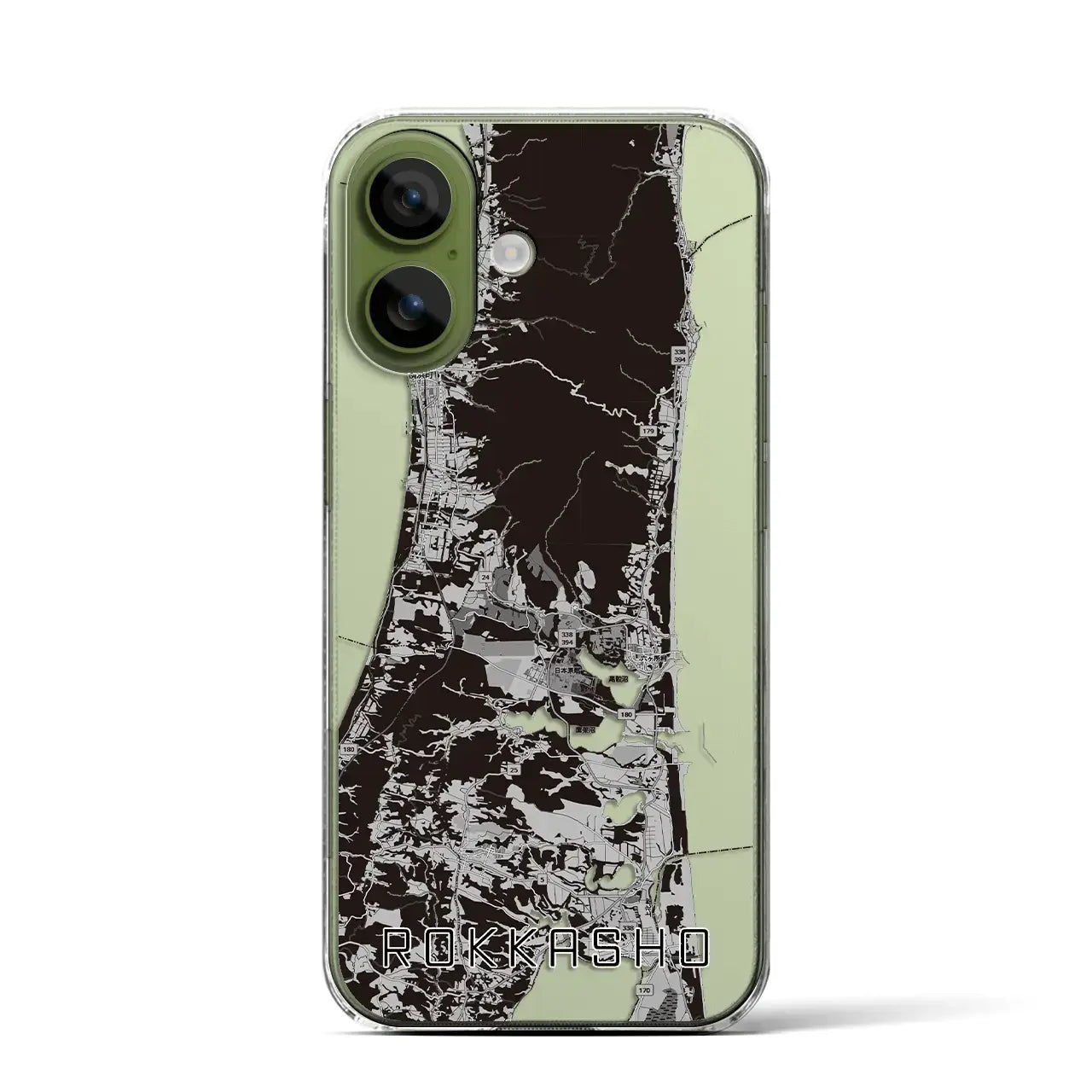 【六ヶ所（青森県）】地図柄iPhoneケース（クリアタイプ）