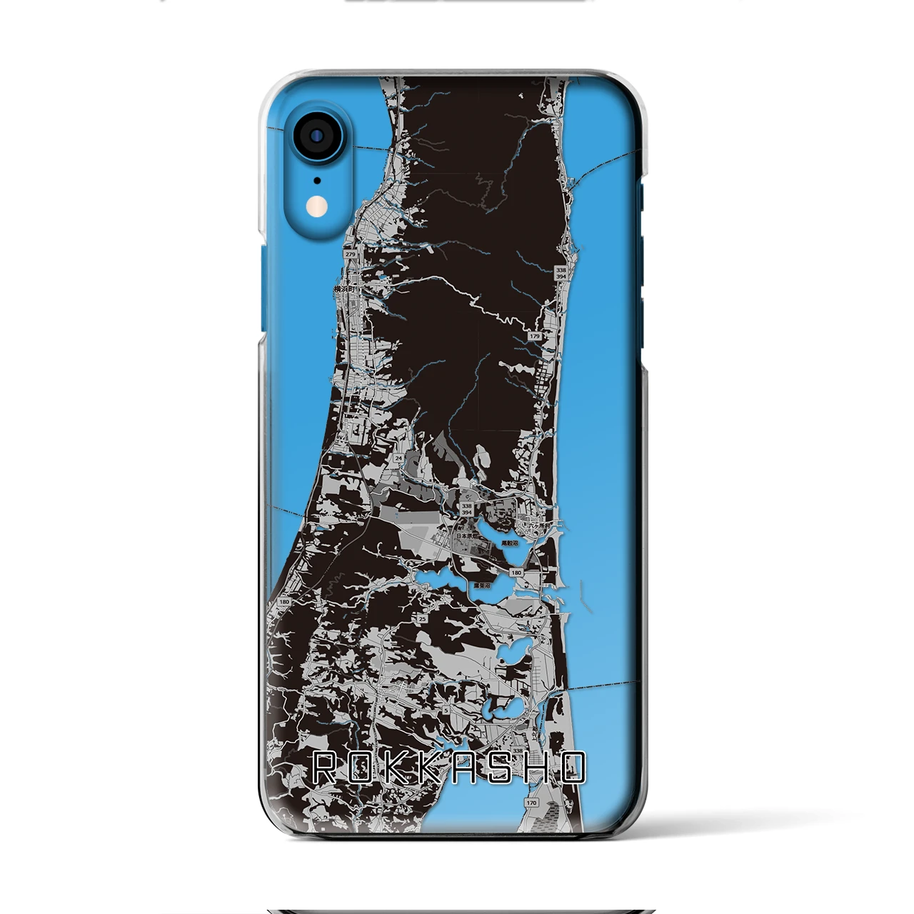 【六ヶ所（青森県）】地図柄iPhoneケース（クリアタイプ）