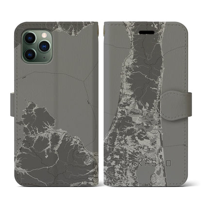 【六ヶ所（青森県）】地図柄iPhoneケース（手帳タイプ）