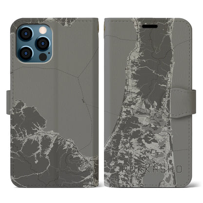 【六ヶ所（青森県）】地図柄iPhoneケース（手帳タイプ）