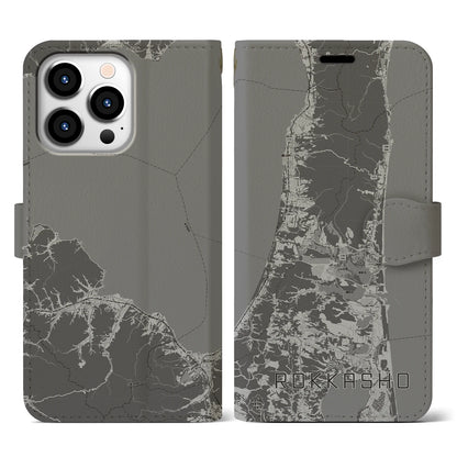 【六ヶ所（青森県）】地図柄iPhoneケース（手帳タイプ）