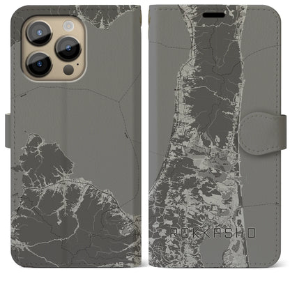 【六ヶ所（青森県）】地図柄iPhoneケース（手帳タイプ）