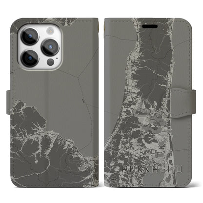 【六ヶ所（青森県）】地図柄iPhoneケース（手帳タイプ）