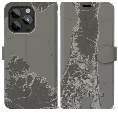 【六ヶ所（青森県）】地図柄iPhoneケース（手帳タイプ）