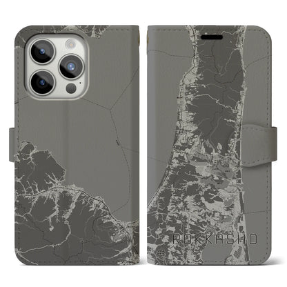 【六ヶ所（青森県）】地図柄iPhoneケース（手帳タイプ）