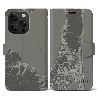 【六ヶ所（青森県）】地図柄iPhoneケース（手帳タイプ）