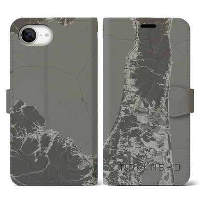 【六ヶ所（青森県）】地図柄iPhoneケース（手帳タイプ）